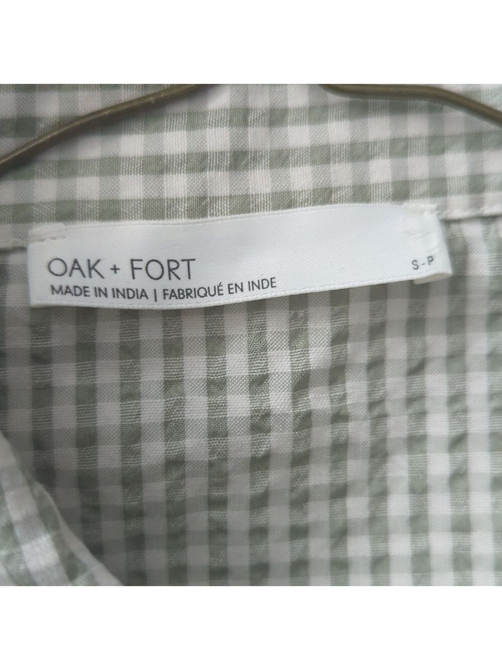OAK + FORT COLLARED MINI GINGHAM DRESS - Picture 9 of 13